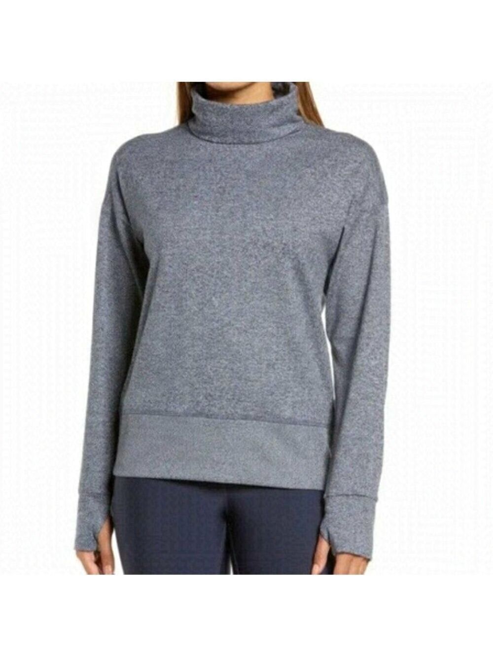 ZELLA "Restore" Sweatshirt Soft Women Gray BNWOT Turtleneck Sz Small Activewear